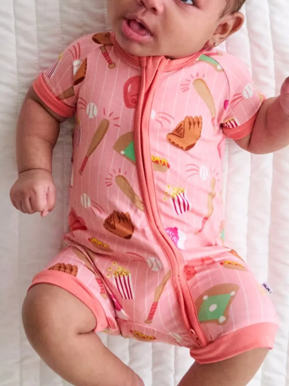 Little Sleepies Pink All Stars Shorty Zippy 6-12 Months